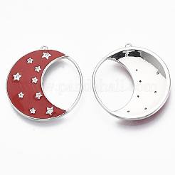 Brass Micro Pave Cubic Zirconia Pendants&nbsp;KK-R130-036-02P-NF