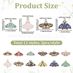 24Pcs 12 Styles Alloy Enamel Pendants&nbsp;ENAM-BM0001-46