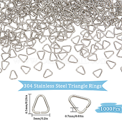 304 Stainless Steel Triangle Rings&nbsp;STAS-SP0001-80B