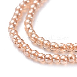 Electroplate Glass Beads Strands&nbsp;EGLA-K014-A-PL02