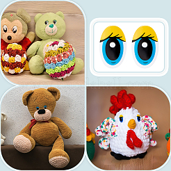 120 Sets 6 Styles Plastic Doll Craft Eyes&nbsp;DOLL-PH0001-53