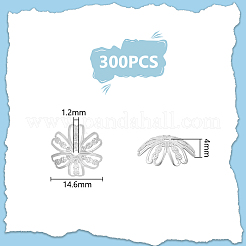 300Pcs 304 Stainless Steel Beads Cap&nbsp;STAS-UN0056-66