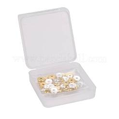48Pcs 2 Size 2 colors Brass Spacer Beads Set&nbsp;KK-LS0001-03