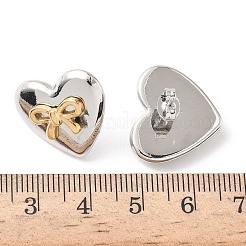 Two Tone 304 Stainless Steel Stud Earrings&nbsp;EJEW-B156-15P