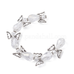 Angel Fairy Shape Electroplate Transparent Glass Beads Strands&nbsp;AJEW-JB01181-03
