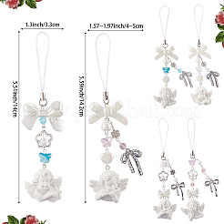 DIY Angel Bowknot Mobile Straps Making Kit&nbsp;DIY-SC0031-09