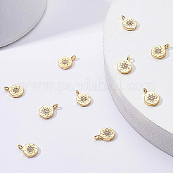 Brass Micro Pave Cubic Zirconia Charms&nbsp;KK-BC0006-30G
