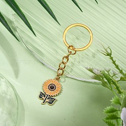 Sunflower Alloy Enamel Keychains&nbsp;KEYC-JKC01003