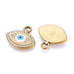 304 Stainless Steel Rhinestone Pendants&nbsp;STAS-N110-50A-G