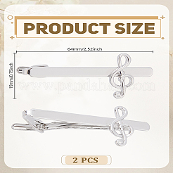 2Pcs Brass Tie Clips&nbsp;AJEW-LP0010-95