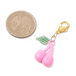 Fruits Acrylic & Glass Seed Pendant Decorations&nbsp;HJEW-MZ00346
