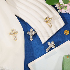 4Pcs 2 Colors Zinc Alloy & Rhinestone Lapel Pin Backs for Backpack Clothes&nbsp;JEWB-PH0002-07