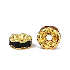 Brass Rhinestone Spacer Beads&nbsp;RSBG7mm