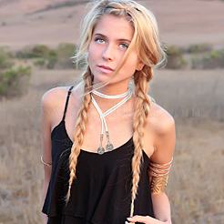 3Pcs 3 Colors Wool Cord Lariat Necklaces Set&nbsp;NJEW-AN0001-27