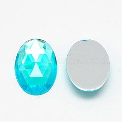 Acrylic Rhinestone Flat Back Cabochons&nbsp;GACR-Q011-30x40-04