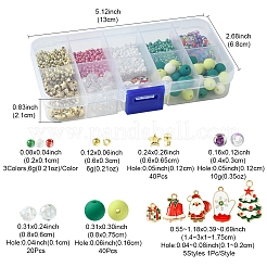 DIY Christmas Alloy Enamel & Acrylic & Glass Beads Bracelets Jewelry Making Kits&nbsp;DIY-FS0007-03