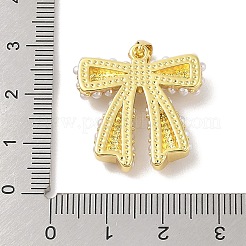 Rack Plating Brass ABS Pearl Pendants&nbsp;X-KK-S380-05G