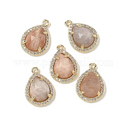 Natural Mixed Stone Faceted Teardrop Pendants&nbsp;G-U028-02G