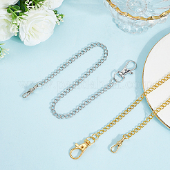 2Pcs 2 Colors Alloy Twisted Chain Belts for Pants&nbsp;AJEW-CY0001-68
