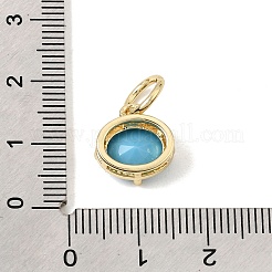 Brass Pave Cubic Zirconia Charms&nbsp;KK-CBA960E-09A-G