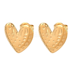 304 Stainless Steel Heart Stud Earrings&nbsp;EJEW-I320-24G-01