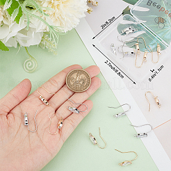 20Pcs 2 Colors Brass Earring Hooks&nbsp;KK-BBC0011-23