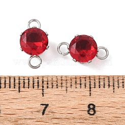 304 Stainless Steel Micro Pave Cubic Zirconia Connector Charms&nbsp;X-STAS-H240-50P-03