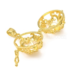 Brass Cage Pendants&nbsp;KK-CBA8ACD-01G-A