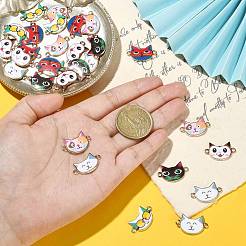 30Pcs 6 Styles Alloy Enamel Connector Charms&nbsp;ENAM-CJ0004-55