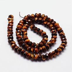 Natural Tiger Eye Beads Strands&nbsp;G-N0179-03-6x4mm
