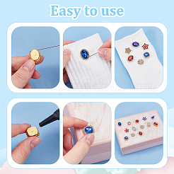 3 Bags 3 Colors Teardrop/Heart/Star Sew on Rhinestones&nbsp;GACR-AR0001-04