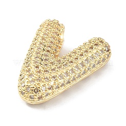 Rack Plating Brass Micro Pave Cubic Zirconia Pendants&nbsp;KK-Q790-01V-G