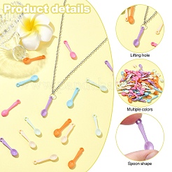 100Pcs Opaque Acrylic Pendants&nbsp;OACR-YW0001-96