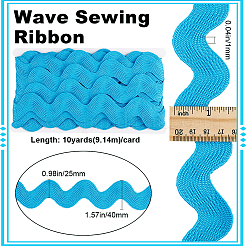 10 Yard Polyester Wavy Fringe Trim Ribbon&nbsp;SRIB-GF0001-38C