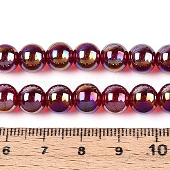 Electroplate Transparent Glass Beads Strands&nbsp;GLAA-T032-T8mm-AB20