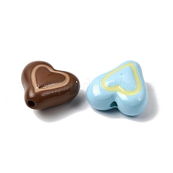 Two Tone Opaque Acrylic Enamel Beads&nbsp;OACR-H060-04
