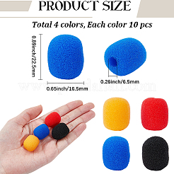 40Pcs 4 Colors Sponge Microphone Sleeve&nbsp;AJEW-GF0014-38