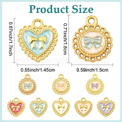 10Pcs 5 Colors Alloy Enamel Pendants&nbsp;ENAM-YW0006-38