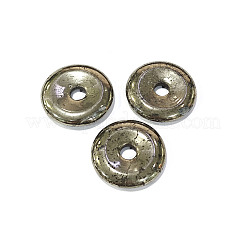 Donut/Pi Disc Natural Pyrite Pendants&nbsp;G-I125-33A