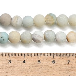 Natural Frosted Flower Amazonite Beads Strands&nbsp;GG-CBA6382-A04-8mm-02