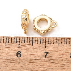 Brass Micro Pave Cubic Zirconia Tube Bails&nbsp;CU-F942-18G