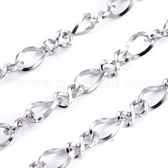 Tarnish Resistant 304 Stainless Steel Figaro Chains&nbsp;CHS-I001-09P-01