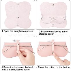3Pcs Portable PU Imitation Leather Glasses Bag&nbsp;AJEW-NB0003-35