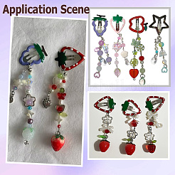 42Pcs 7 Styles Iron & Enamel Snap Hair Clips&nbsp;PHAR-SC0001-003