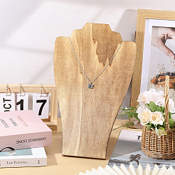 Bust Wooden Display Stands for Necklaces&nbsp;ODIS-WH0331-54