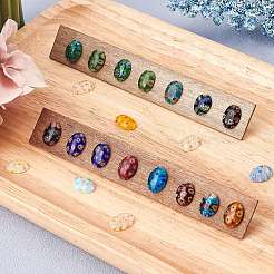 30Pcs Handmade Millefiori Lampwork Cabochons&nbsp;LAMP-SC0001-12
