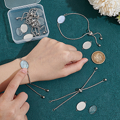 DIY Blank Oval Dome Link Bracelet Making Kit&nbsp;DIY-UN0005-30