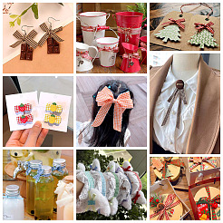 25 Yards 5 Colors Polycotton(Polyester Cotton) Ribbon&nbsp;OCOR-TAC0030-02B