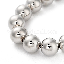 Adjustable Brass Round Beaded Slider Bracelets&nbsp;BJEW-D039-31D-P