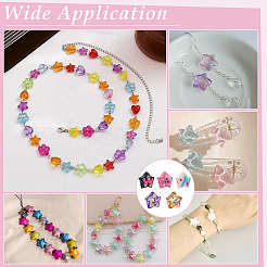 50Pcs 5 Styles Opaque & Transparent Acrylic Enamel Beads&nbsp;OACR-PH0004-61
